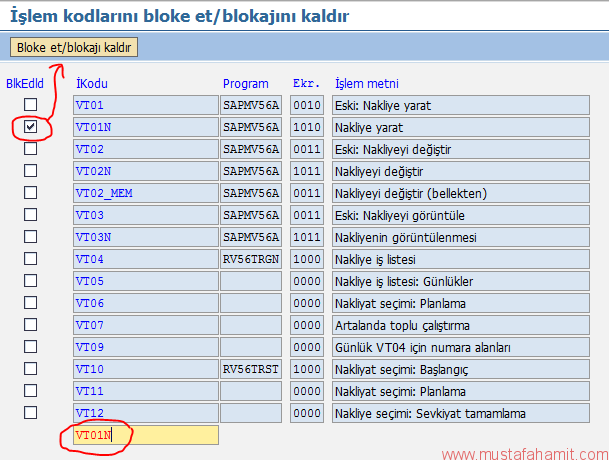 Sm01 Tcode In Sap SM01 ile Transaction Bloke Etmek | Mustafa HAMIT